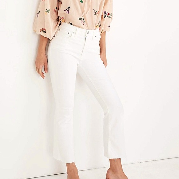Madewell Denim - Madewell White Cali Demi Boot Jeans